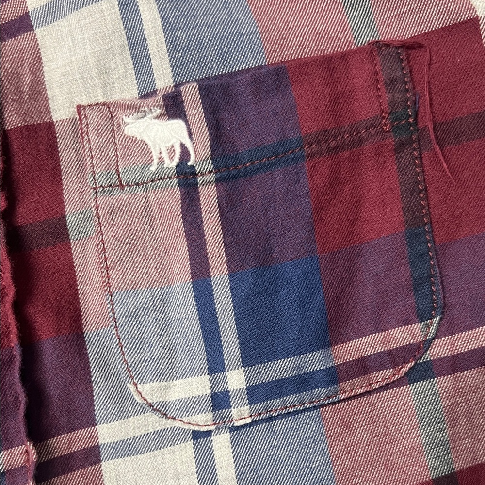 Plaid Kids Shirt - Red and Blue - Picture 3 of 5